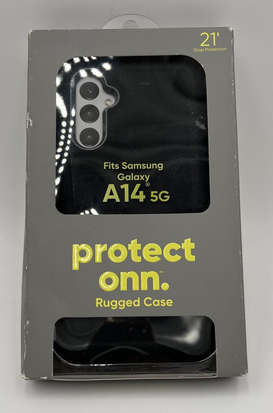 Protect onn Rugged case for Samsung Galaxy A14 5G Black - 21' Drop Protection